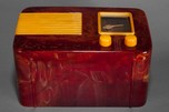 Catalin Sentinel 248NR Radio in Oxblood Red with Yellow Trim